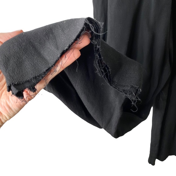 T by Alexander Wang Viscose Crepe Cropped Jumpsuit Romper Black Size XS - Picture 10 of 13